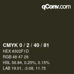 Color code: CMYK 0 / 2 / 40 / 81 | qconv.com