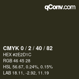 Color code: CMYK 0 / 2 / 40 / 82 | qconv.com