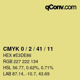 Color code: CMYK 0 / 2 / 41 / 11 | qconv.com
