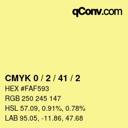 Color code: CMYK 0 / 2 / 41 / 2 | qconv.com