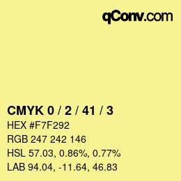 Color code: CMYK 0 / 2 / 41 / 3 | qconv.com