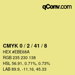 Color code: CMYK 0 / 2 / 41 / 8 | qconv.com