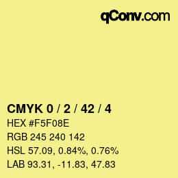 Color code: CMYK 0 / 2 / 42 / 4 | qconv.com