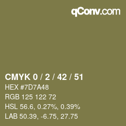 Color code: CMYK 0 / 2 / 42 / 51 | qconv.com