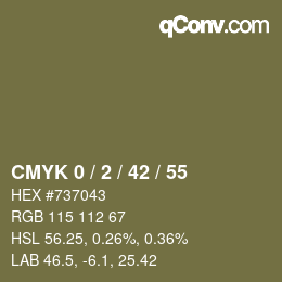 Color code: CMYK 0 / 2 / 42 / 55 | qconv.com