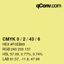 Color code: CMYK 0 / 2 / 43 / 6 | qconv.com