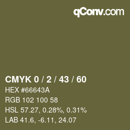 Color code: CMYK 0 / 2 / 43 / 60 | qconv.com