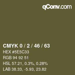 Color code: CMYK 0 / 2 / 46 / 63 | qconv.com