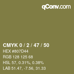 Color code: CMYK 0 / 2 / 47 / 50 | qconv.com