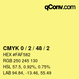 Color code: CMYK 0 / 2 / 48 / 2 | qconv.com