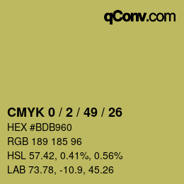 Color code: CMYK 0 / 2 / 49 / 26 | qconv.com