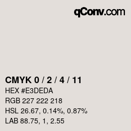 カラーコード: CMYK 0 / 2 / 4 / 11 | qconv.com