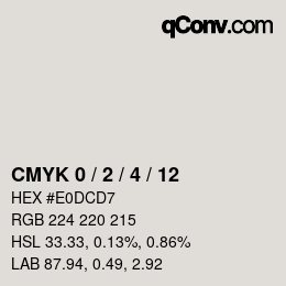 カラーコード: CMYK 0 / 2 / 4 / 12 | qconv.com