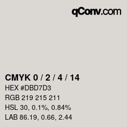 カラーコード: CMYK 0 / 2 / 4 / 14 | qconv.com