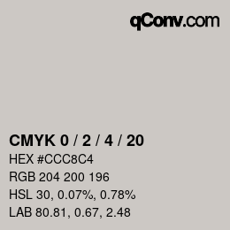 Color code: CMYK 0 / 2 / 4 / 20 | qconv.com