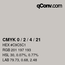 Color code: CMYK 0 / 2 / 4 / 21 | qconv.com