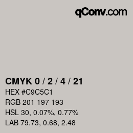 Color code: CMYK 0 / 2 / 4 / 21 | qconv.com