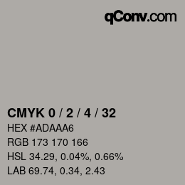 Color code: CMYK 0 / 2 / 4 / 32 | qconv.com