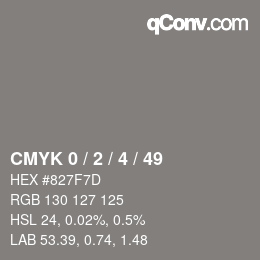 Color code: CMYK 0 / 2 / 4 / 49 | qconv.com