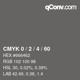 Color code: CMYK 0 / 2 / 4 / 60 | qconv.com