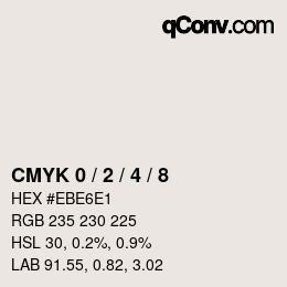 カラーコード: CMYK 0 / 2 / 4 / 8 | qconv.com