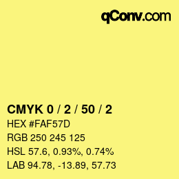 Color code: CMYK 0 / 2 / 50 / 2 | qconv.com