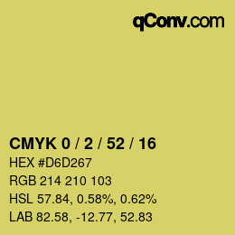 Color code: CMYK 0 / 2 / 52 / 16 | qconv.com