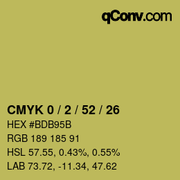 カラーコード: CMYK 0 / 2 / 52 / 26 | qconv.com
