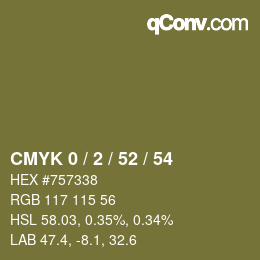 Color code: CMYK 0 / 2 / 52 / 54 | qconv.com