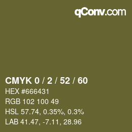 Color code: CMYK 0 / 2 / 52 / 60 | qconv.com