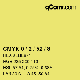 Color code: CMYK 0 / 2 / 52 / 8 | qconv.com