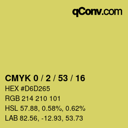 Color code: CMYK 0 / 2 / 53 / 16 | qconv.com