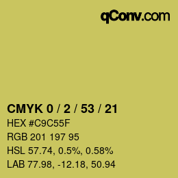 Color code: CMYK 0 / 2 / 53 / 21 | qconv.com