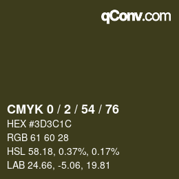 Color code: CMYK 0 / 2 / 54 / 76 | qconv.com
