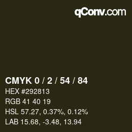 カラーコード: CMYK 0 / 2 / 54 / 84 | qconv.com