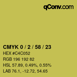 Color code: CMYK 0 / 2 / 58 / 23 | qconv.com