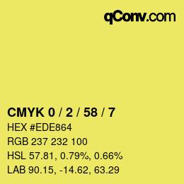 Color code: CMYK 0 / 2 / 58 / 7 | qconv.com