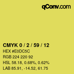 Color code: CMYK 0 / 2 / 59 / 12 | qconv.com