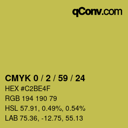 Color code: CMYK 0 / 2 / 59 / 24 | qconv.com