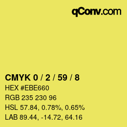 Color code: CMYK 0 / 2 / 59 / 8 | qconv.com
