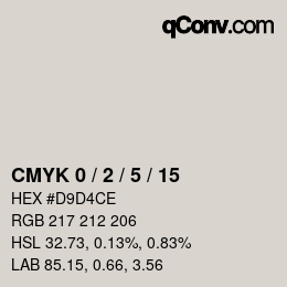 カラーコード: CMYK 0 / 2 / 5 / 15 | qconv.com