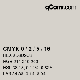 颜色代码: CMYK 0 / 2 / 5 / 16 | qconv.com
