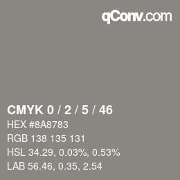 Color code: CMYK 0 / 2 / 5 / 46 | qconv.com