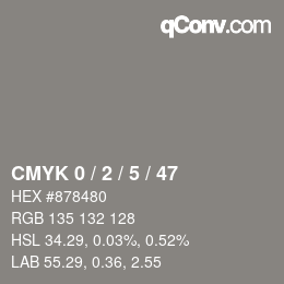 Color code: CMYK 0 / 2 / 5 / 47 | qconv.com