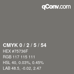 Color code: CMYK 0 / 2 / 5 / 54 | qconv.com