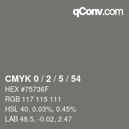 Color code: CMYK 0 / 2 / 5 / 54 | qconv.com