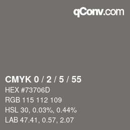 Color code: CMYK 0 / 2 / 5 / 55 | qconv.com