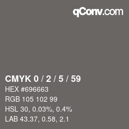 颜色代码: CMYK 0 / 2 / 5 / 59 | qconv.com
