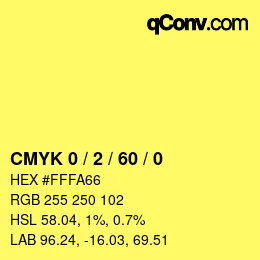 Color code: CMYK 0 / 2 / 60 / 0 | qconv.com