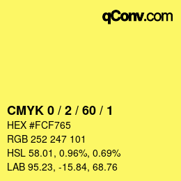 Color code: CMYK 0 / 2 / 60 / 1 | qconv.com